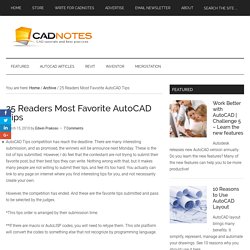 25 Readers Most Favorite AutoCAD Tips