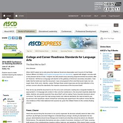 College and Career Readiness Standards for Language Arts - ASCD Express 5.02