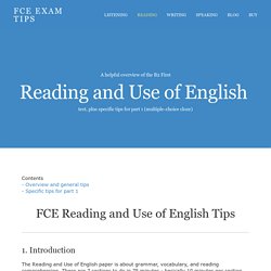 Reading 1 — FCE Exam Tips