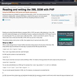 Reading and writing the XML DOM with PHP