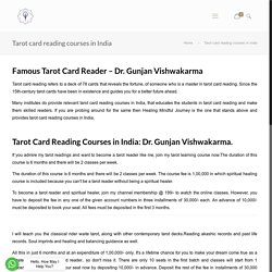 Tarot Card Reading Courses In India - Dr.Gunjan Vishwakarma