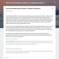 Tarot card reading courses in India : Dr. Gunjan Vishwakarma