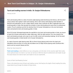 Tarot card reading courses in India : Dr. Gunjan Vishwakarma