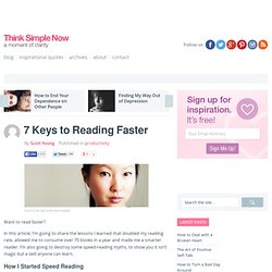 7 Keys to Reading Faster