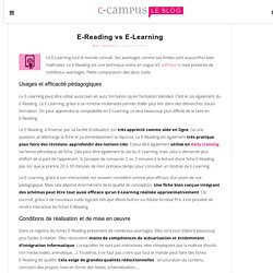 E-Reading vs E-Learning