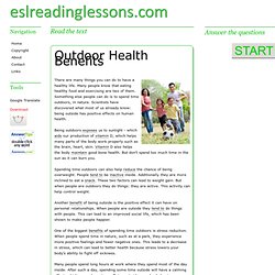 ESL Reading Lessons - Outdoor Health Benefits