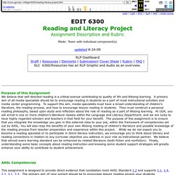 Reading and Literacy Project Description
