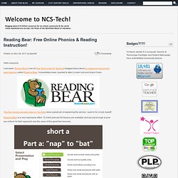 Reading Bear: Free Online Phonics & Reading Instruction