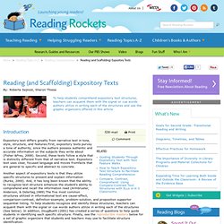 Reading (and Scaffolding) Expository Texts