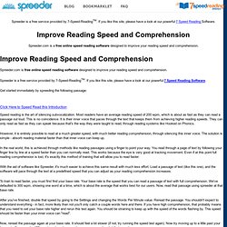 Free online speed reading software