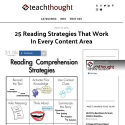 25 Reading Strategies That Work In Every Content Area