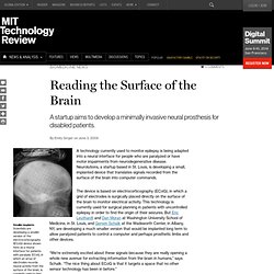 Technology Review: Reading the Surface of the Brain