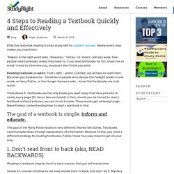 4 Steps to Reading a Textbook Quickly and Effectively