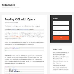 Reading XML with jQuery - Think2Loud