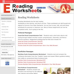 Free Reading Worksheets