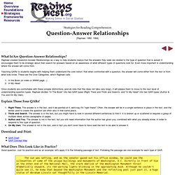 Question-Answer Relationships