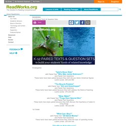 K-12 Paired Texts & Question Sets