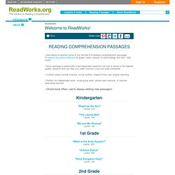 Welcome to ReadWorks!