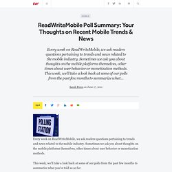 ReadWriteMobile Poll Summary: Your Thoughts on Recent Mobile Trends & News