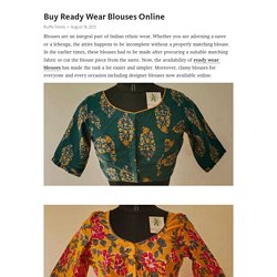 Buy Ready Wear Blouses Online – Telegraph