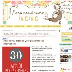 Ready, Set, Get Prepared! 30 Days of Preparedness