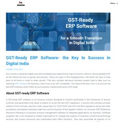 GST-Ready ERP Software- the Key to Success in Digital India