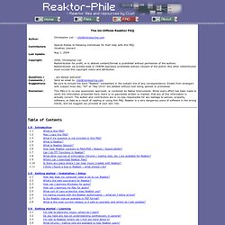 Reaktor-Phile