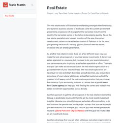 Real Estate - Frank Martin