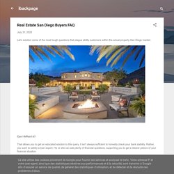 Real Estate San Diego Buyers FAQ