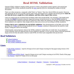 Real HTML Validation
