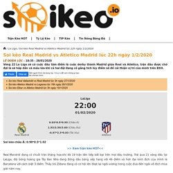 Soi kèo Real Madrid vs Atletico Madrid lúc 22h ngày 1/2/2020 - Soikeo IO