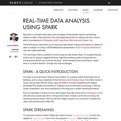 Real-time data analysis using Spark