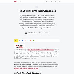 Top 50 Real-Time Web Companies