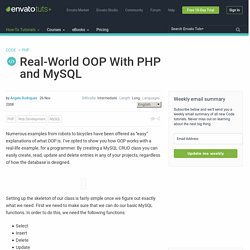 Real-World OOP With PHP and MySQL