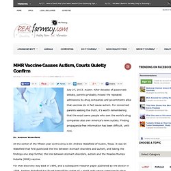 MMR Vaccine Causes Autism, Courts Quietly Confirm