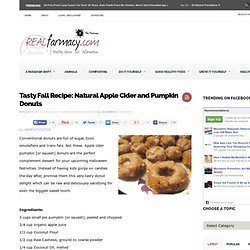 Tasty Fall Recipe: Natural Apple Cider and Pumpkin Donuts