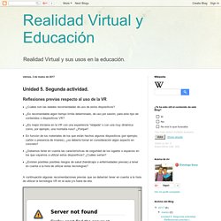 Realidad Virtual y Educación