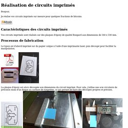 Réalisation de circuits imprimés