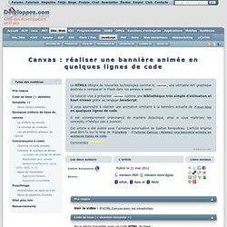 Canvas : réaliser une bannière animée en quelques lignes de code