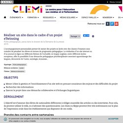 Réaliser un site dans le cadre d'un projet eTwinning - CLEMI