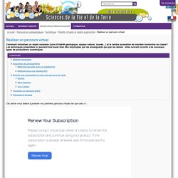 Réaliser un parcours virtuel