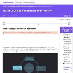 Réalisez le plan de votre séquence - Initiez-vous à la conception de formation