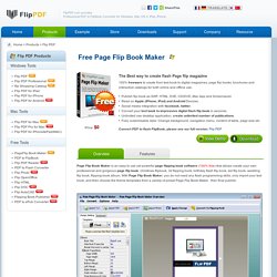 Free Page Flip Book Maker- 100% free to create realistic flash page flip brochure from text book in minutes - FlipPDF.com