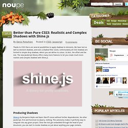 Better than Pure CSS3: Realistic and Complex Shadows with Shine.js