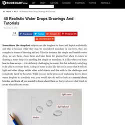 40 Realistic Water Drops Drawings And Tutorials