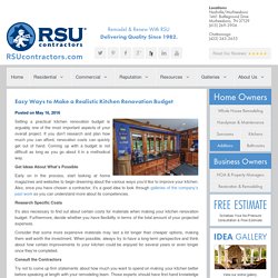 Easy Ways to Make a Realistic Kitchen Renovation Budget