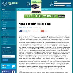 Make a Realistic Star Field