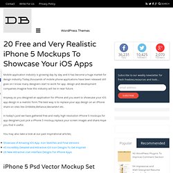 20 Free and Very Realistic iPhone 5 Mockups To Showcase Your iOS Apps