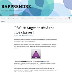 Réalité Augmentée dans nos classes !