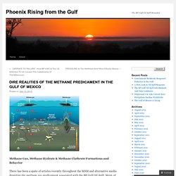 DIRE REALITIES OF THE METHANE PREDICAMENT IN THE GULF OF MEXICO